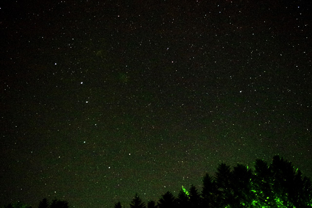 北斗七星と北極星(小柄杓) 空の明るい川口ではあまりよく見えない2つのひしゃく